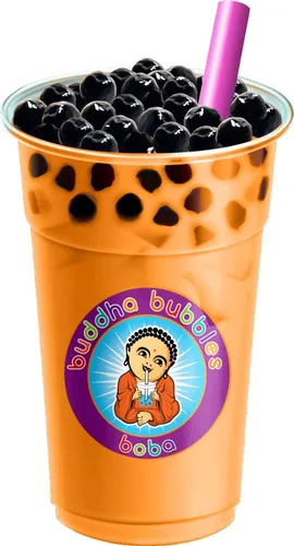 Vista 2 de El kit de té boba helado tailandés prémium incluye té en polvo, perlas de tapioca reales y pajitas de Buddha Bubbles Boba
