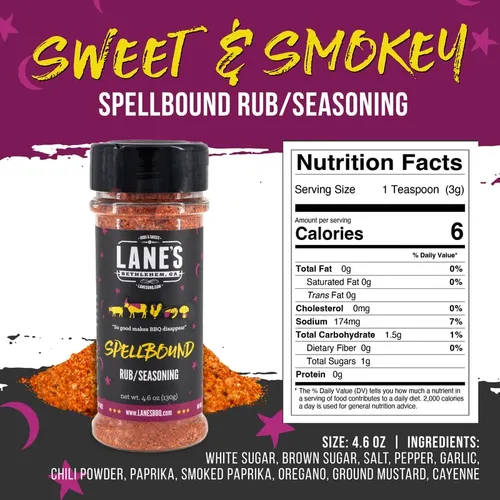 Vista 2 de Lane's Spellbound Condimento para Costillas de Cerdo, Condimento para Barbacoa Natural Premium, Condimento para Cola y Condimentos Dulces