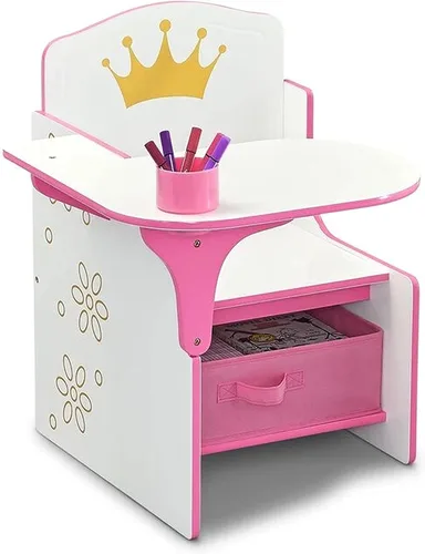 Vista 11 de Delta Children - Escritorio con silla y compartimento de almacenamiento, Frozen II (Disney) Portavasos Respaldo para brazos, madera tratada