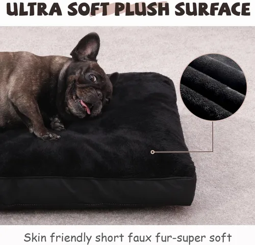 Vista 2 de NUPIDA - Cama para perro tipo jaula impermeable de lujo, camas para perros de felpa con funda extraíble lavable, antideslizante, colchón para dormir