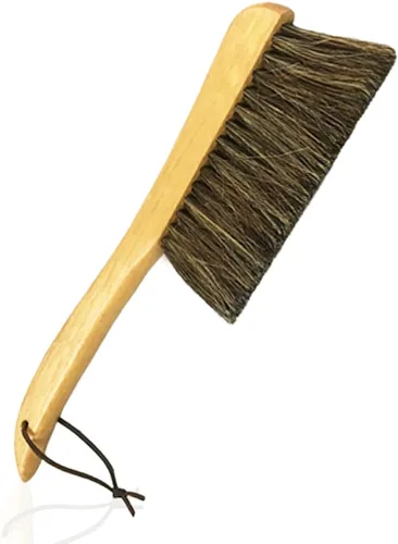 Cepillo de mostrador para muebles, patio, carpintería, limpieza de dibujo, mango de madera con cerdas de crin de caballo, escoba de mano de 13