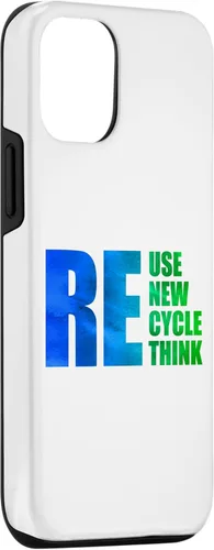 Vista 3 de iPhone 14 Reutilizar Renovar Reciclaje Repensar Salvar Día de la Tierra Klima Umwelt Case