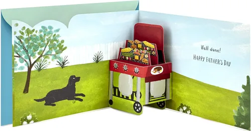 Hallmark Paper Wonder Pop Up - Tarjeta de felicitación para el día del padre., Pop Up, Barbacoa