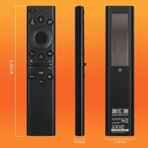 Vista 7 de Control remoto de voz solar para televisores inteligentes Samsung Frame compatible con Samsung 2021-2025 Crystal QLED 4K 8K Smart TVs Series, 4