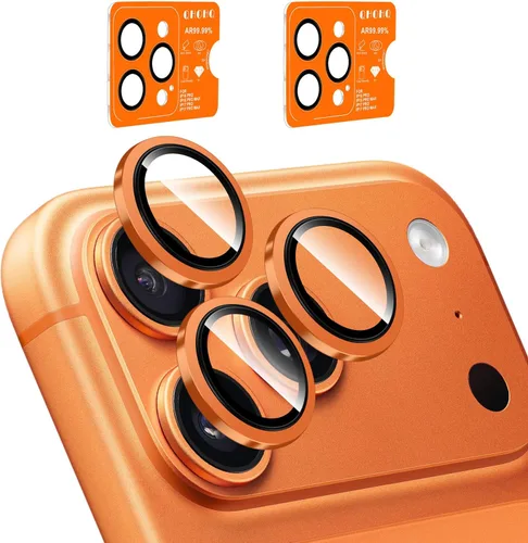 Vista 9 de QHOHQ Juego de 2 protectores de lente de cámara para iPhone 17 Pro Max/17 Pro/16 Pro Max/16 Pro/15 Pro Max/15 Pro, protector de lente individual