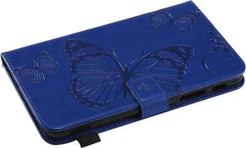 Vista 6 de Funda para Samsung Galaxy Tab A 7.0 2016 (SM-T280/T285) con portalápices [Encendido/apagado automático] Folio Stand Smart Magnetic Wallet Embossed