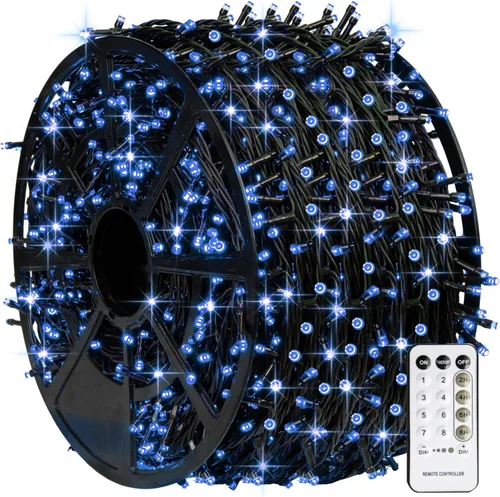 Vista 15 de TW SHINE - Luces de Navidad que cambian de color, 200 luces LED RGB de 66 pies, luces de Halloween para exteriores con control remoto, impermeables