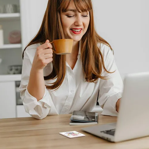 Vista 5 de Danita Delimont – Florida – USA, Florida, Miami, city skyline from Brickell clave. – Posavasos