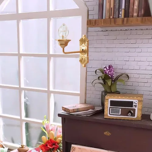 Vista 4 de Yardwe Micro luces de pared de paisaje, lámpara decorativa LED en miniatura para mesa de arena de casa de muñecas y decoración del hogar, diseño