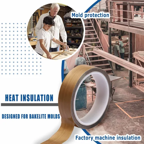 Vista 7 de MS WGO Cinta de teflón de alta temperatura de 1 pulgada x 33 pies Cinta adhesiva de teflón de PTFE - Se adapta a Weston, FoodSaver, Seal A Meal