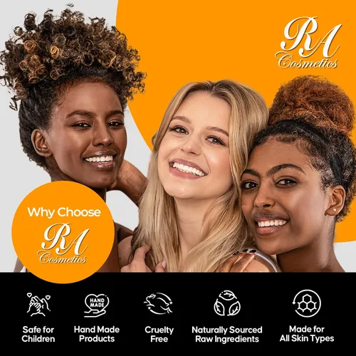 Vista 8 de RA COSMETICS Manteca de karité batida con extracto de pepino y melón - Manteca corporal de karité 100% sin refinar de Ghana - Hidrata la piel, nutre