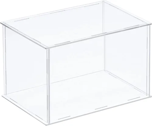 Vista 22 de MECCANIXITY Vitrina de acrílico Caja de plástico transparente montar escaparate a prueba de polvo 12.2x6.3x8 pulgadas para artículos coleccionables