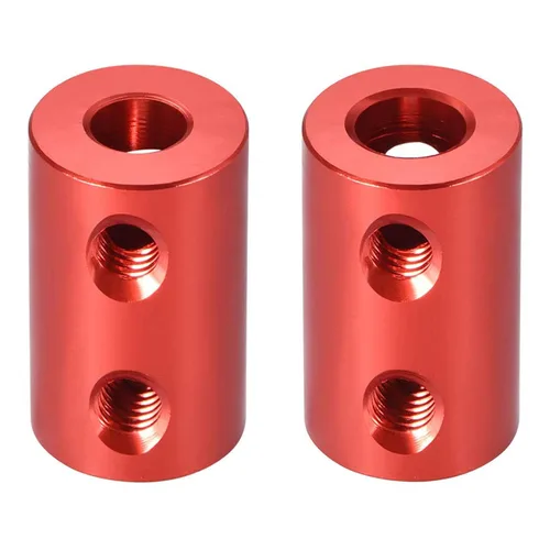 Vista 8 de TA-VIGOR Juego de 2 tornillos de acoplamiento de eje de 0.157 in a 0.197 in, conector de junta rígida de eje L20 x D12, aleación de aluminio