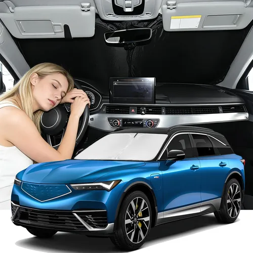 Vista 107 de Parasol de 2025 capas para parabrisas, ajuste personalizado, tela 240T, parasol retráctil que bloquea los rayos ultravioletas, accesorios