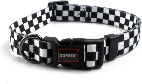 Vista 23 de QQPETS Collar suave ajustable para perro: Estampado de flores rosadas, multicolor, lindos patrones para especies pequeñas, talla XS, especies