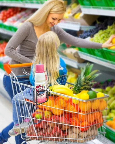 Vista 7 de Kevenal Portavasos para carrito de compras, soporte de taza colgante para carritos de compras, negro, acero inoxidable