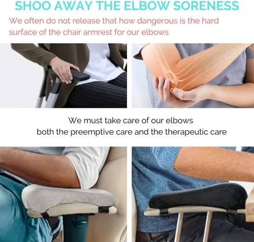 Vista 3 de Cojín ergonómico para silla para el codo, alivio de presión, silla de oficina, silla de juegos, reposabrazos con almohadillas de espuma