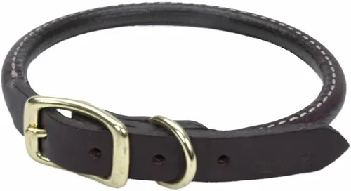 Vista 10 de Coastal Pet - Circle T - Collar redondo de cuero para perro con herrajes de latón macizo, Latigo, 1" x 22