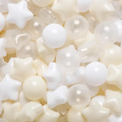 Vista 18 de Pelotas de corral de estrellas TRENDPLAY para niños pequeños - 50, 100, 200 unidades, pelotas de estrella de diferentes formas, pelotas de plástico