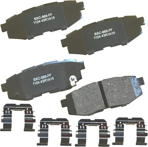 Vista 178 de Pastillas de freno traseras cerámicas Bendix Premium SBC1337 para Cadillac CTS 2014-2008, SRX 2016-2010, Chevrolet Camaro 2015-2010, Saab 9-4X 2011