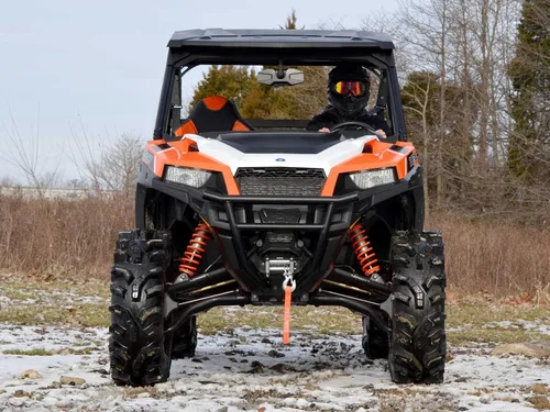 Vista 2 de SuperATV - Brazos en A arqueados resistentes para Polaris General 1000 (2016) - 1.5" de desplazamiento - Negro