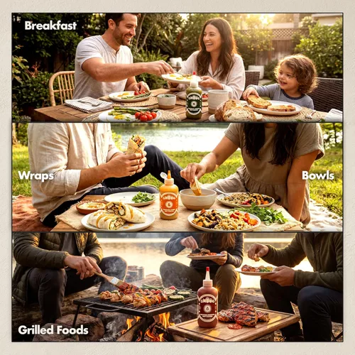 Vista 8 de Shuug Hot Sauce Variety Pack (3 Pack) Harissa, Zhoug, Amba Gourmet Hot Sauce Pack Middle Eastern Mediterranean Food Style Vegan, Non-GMO