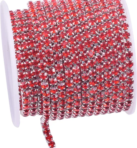 Vista 16 de KAOYOO - Cadena de cierre de diamantes de imitación de cristal de 9 metros (10 yardas) y 2 mm para manualidades de costura, decoración de bricolaje