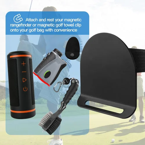 Vista 3 de Xxerciz Bolsa de golf de metal para accesorios de golf magnéticos y engranajes como telémetro magnético, clip magnético para toallas de golf