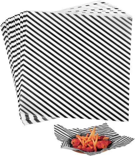 100 hojas de papel de delicatessen de 12 x 12 pulgadas, papel de grado alimenticio a prueba de grasa para sándwiches, hamburguesas, papas fritas,