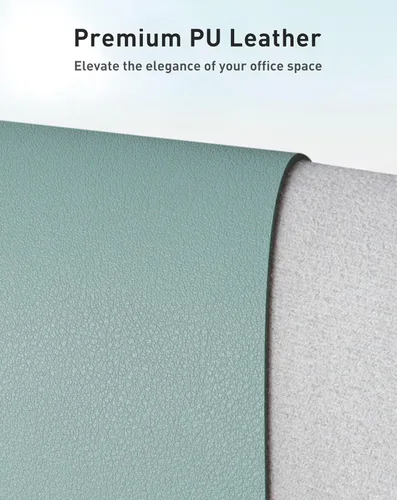 Vista 27 de Aothia Protector de escritorio de cuero, alfombrilla para mouse, alfombrilla de escritorio de oficina, 31.5 x 15.7 pulgadas, secante de escritorio