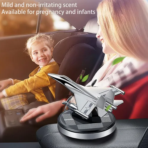 Vista 5 de Warplane - Ambientador de coche giratorio solar para coche, perfume para avión