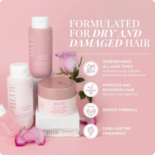 Vista 2 de Ellatu Goddess Hair Kit - Complete Routine for All Hair Types - Includes Shampoo, Conditioner, Mask, Serum, & Fragrance - Hydrating, Nourishing, &