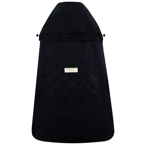 Vista 2 de Bebamour Funda de Invierno para Portabebés Cubierta Universal con Capucha para Todas las Estaciones para Portabebés (A Negro)