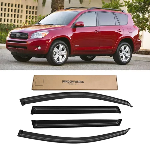 Vista 453 de Visera de ventana para Jeep Cherokee 1984-2001 (Excluye Modelo Limited), Protectores Guards Shields de lluvia de canal exterior, Deflector