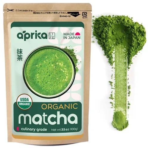 Polvo de matcha, polvo de té verde matcha orgánico japonés USDA y JAS, segunda cosecha de grado culinario, sin azúcar, perfecto para café con leche,