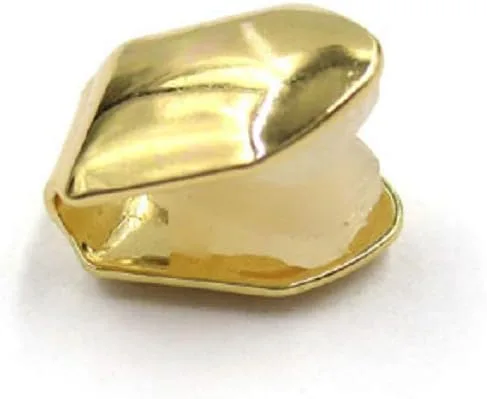 Vista 4 de LRGKMCWTOB Tapa de barbacoa dental chapada en oro de 18 quilates, cubierta de un solo diente, cubierta de un solo diente Grillz Hip-hop superior