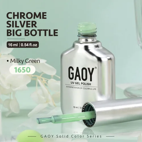 Vista 7 de GAOY Esmalte de uñas en gel pastel, 0.63 onzas líquidas, color verde lechoso para secado con luz UV, esmalte de gel para primavera y verano, arte