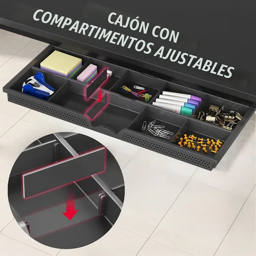 Vista 7 de SHW Escritorio para computadora de oficina en casa de 46 pulgadas