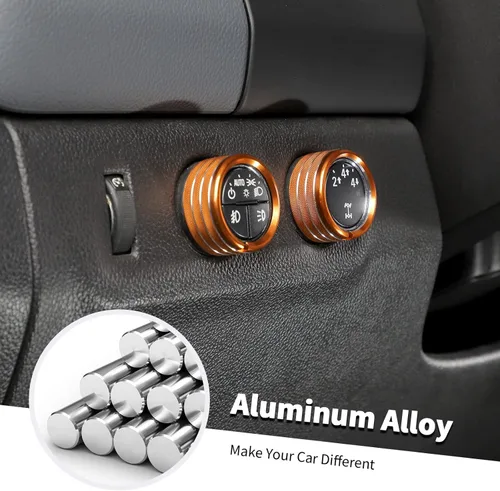 Vista 3 de Jimen Compatible con Chevrolet Colorado 2014-2022 8 piezas de consola central botón de CA de volumen de audio y señal de giro e interruptor