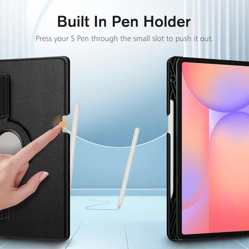 Vista 6 de Fintie Funda giratoria para Samsung Galaxy Tab S10 Lite/ S10 FE/ S9 FE 5G 10.9 pulgadas/Tab S9 11 pulgadas con soporte para S Pen, cubierta