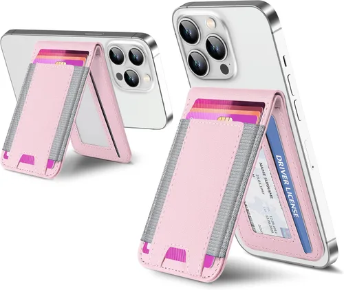 Vista 13 de Cartera Magsafe 2 en 1, Soporte Ajustable, Ventana de ID Abierta, Cartera Magnética para iPhone 17/16/15/14 Pro Max/14 Pro/14 Plus/13/12 Series