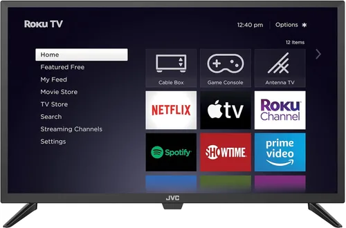 JVC Televisor inteligente Roku LED HD de 32 pulgadas de 720p con aplicación de control de voz, Airplay, transmisión de pantalla y más de 300 canales