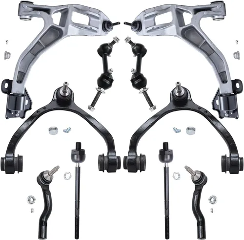 Vista 90 de Detroit Axle - Kit de suspensión de 10 piezas para Nissan Frontier Xterra Pathfinder 2005-2012, 4 brazos de control superiores inferiores