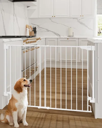 Vista 13 de Cumbor Puerta para bebés de 29.7 a 46 pulgadas para escaleras, ganadora de los premios Mom's Choice Awards - Puerta para perros con cierre
