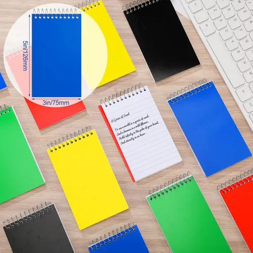 Vista 2 de Leelosp 50 cuadernos pequeños en espiral de 3 x 5, bloc de notas de notas