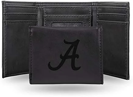 Vista 6 de NCAA Rico Industries - Billetera triple grabada con láser, con grabado láser, accesorio para hombre