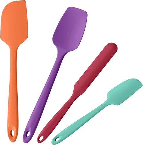 Vista 16 de Raspadores de espátula de silicona de 3 piezas: Doosu 600°F resistentes al calor de grado alimenticio para cocina, sin BPA, herramienta de cocina