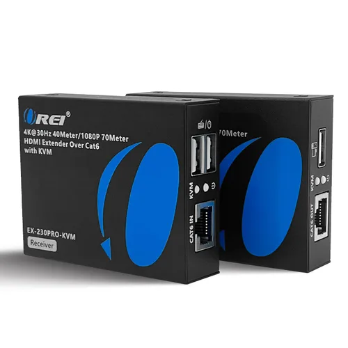 Vista 8 de OREI Extensor HDMI a través de Ethernet de hasta 230 pies - 4K a 60Hz con IR bidireccional, PoC, - Extensor HDMI 4K a través de Ethernet