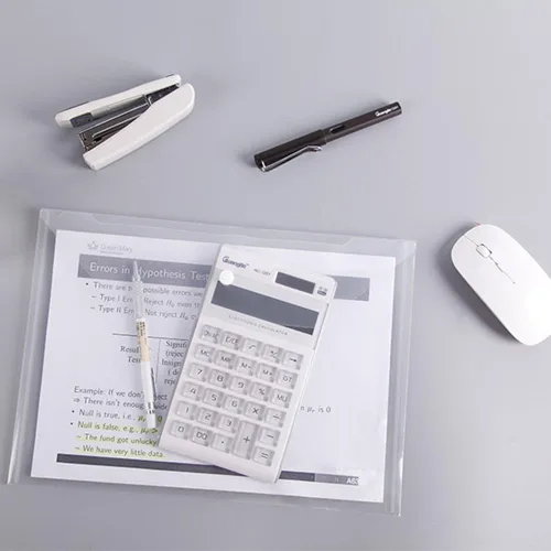 Vista 6 de EOOUT 30 sobres de plástico, transparente, reutilizable, impermeable, carpeta de archivos con botón a presión, carta estadounidense, tamaño A4