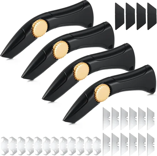 Vista 10 de WILLBOND 1 pieza Navajas para techo Cuchillo de hoja fija para techo, cuchillo utilitario resistente para yeso, vinilo, corte de alfombra